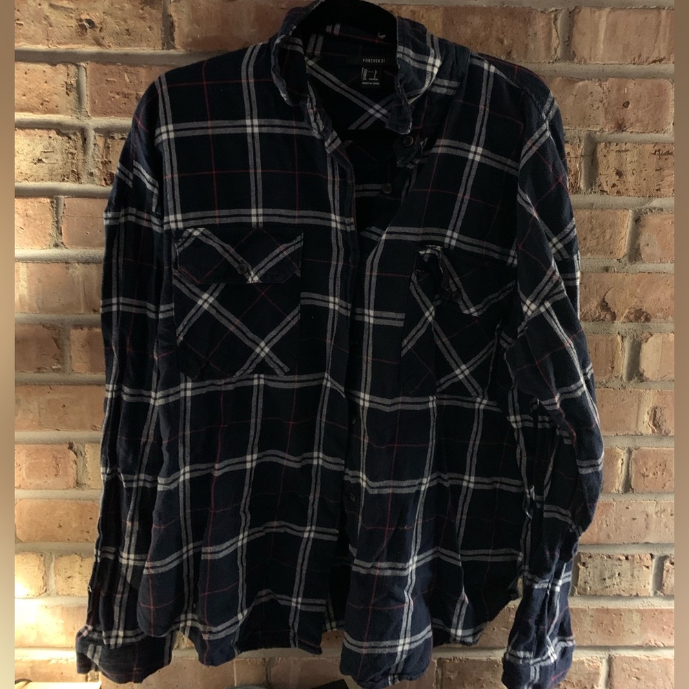 flannel plaid size large